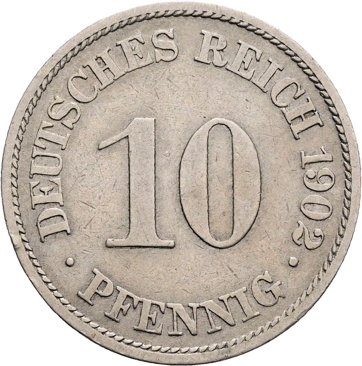 10 Pfennig 1902 A – Vorderseite