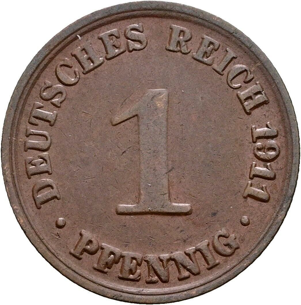 1 Pfennig 1911 A – Vorderseite