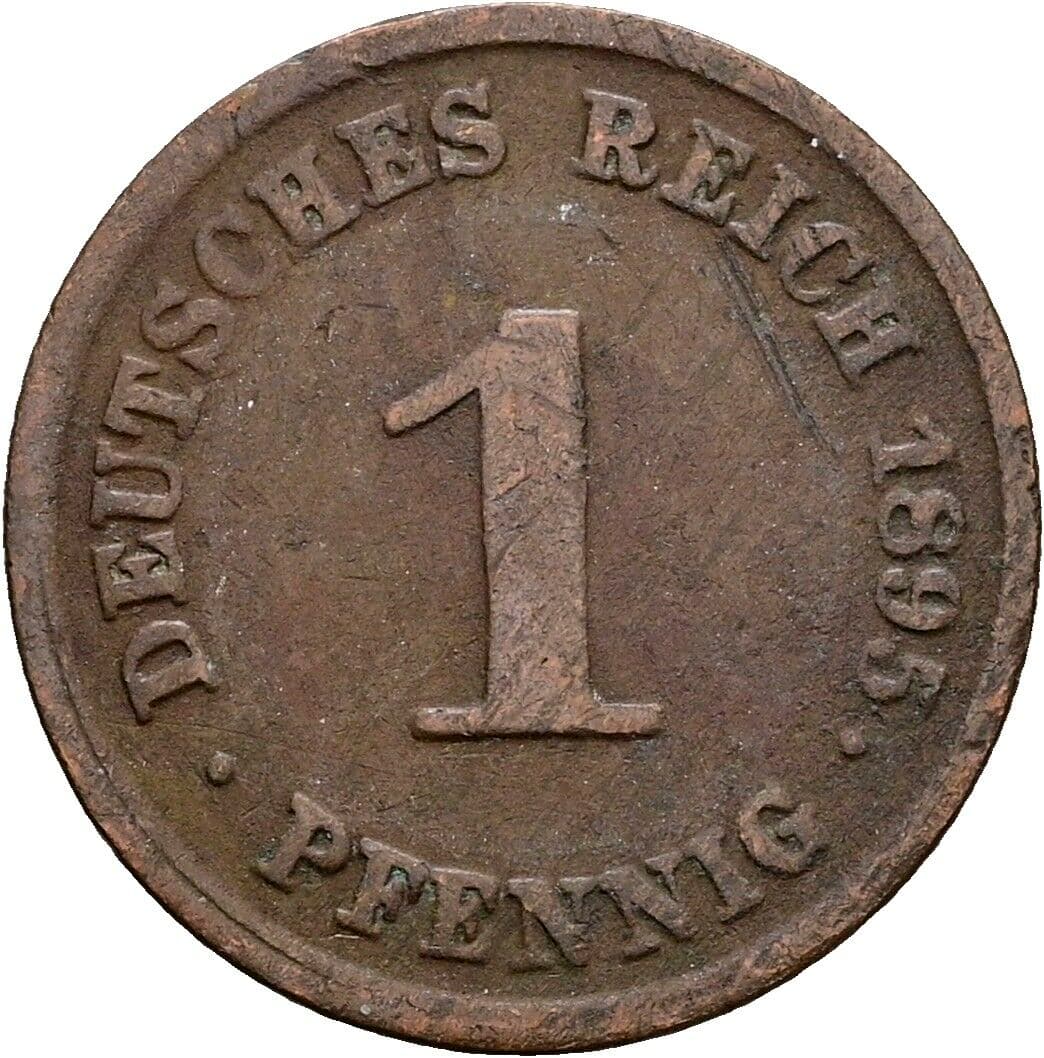 1 Pfennig 1895 D – Vorderseite