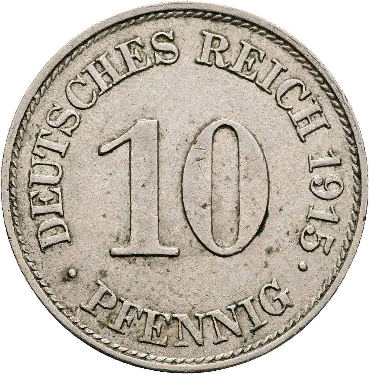 10 Pfennig 1915 E – Vorderseite