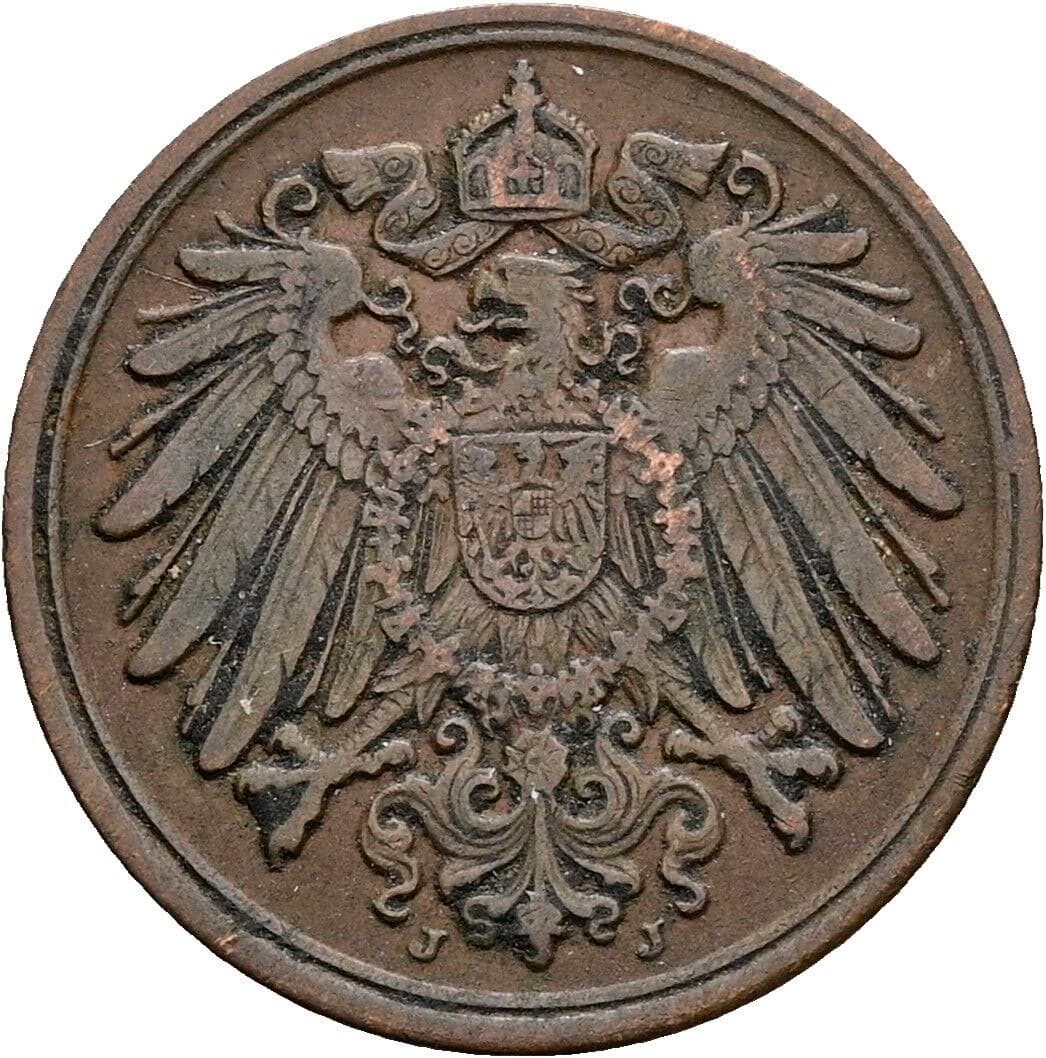 1 Pfennig 1900 J – Rückseite