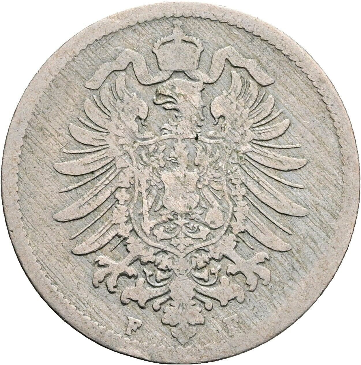 10 Pfennig 1889 F – Rückseite