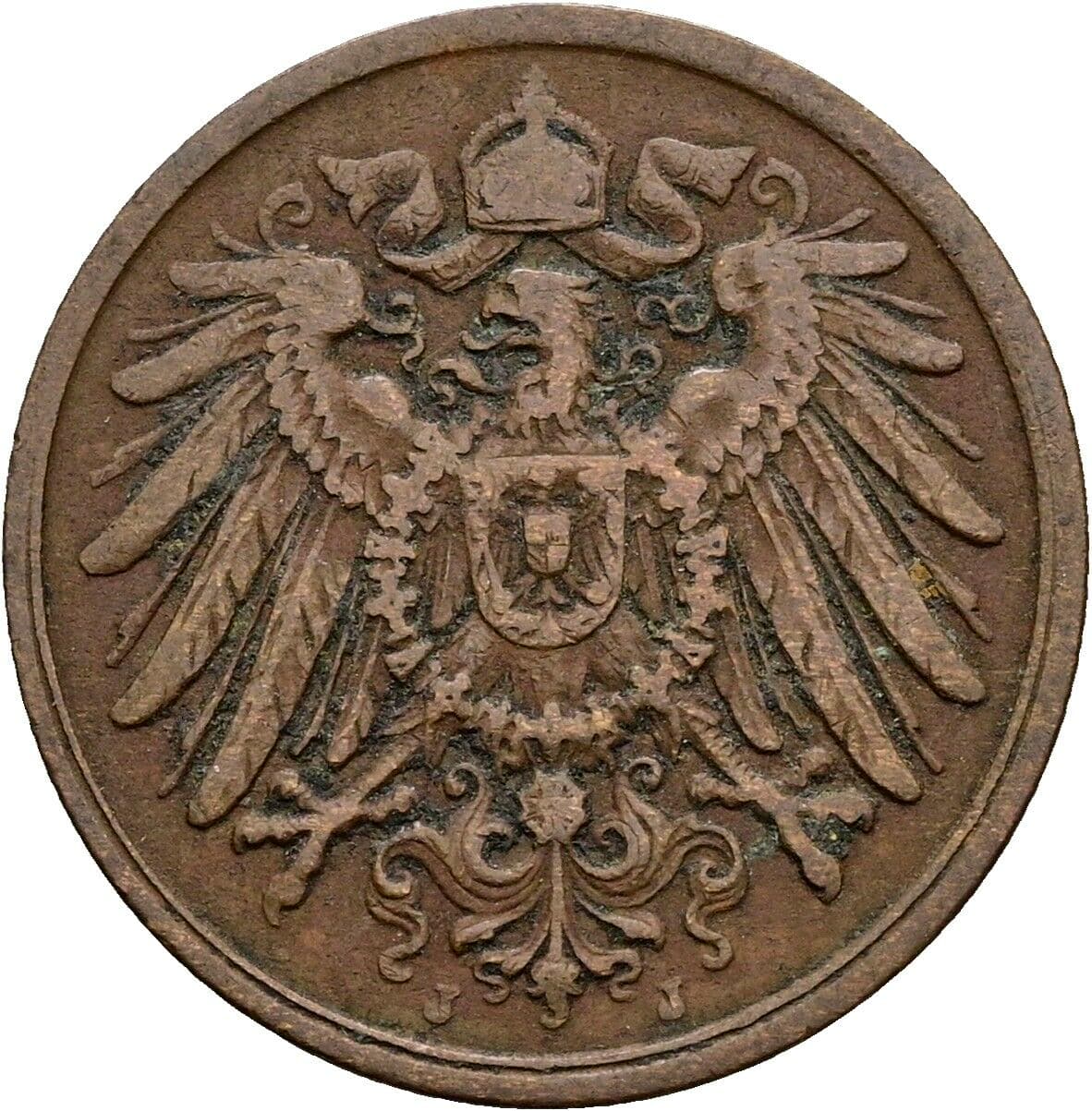 2 Pfennig 1916 J – Rückseite