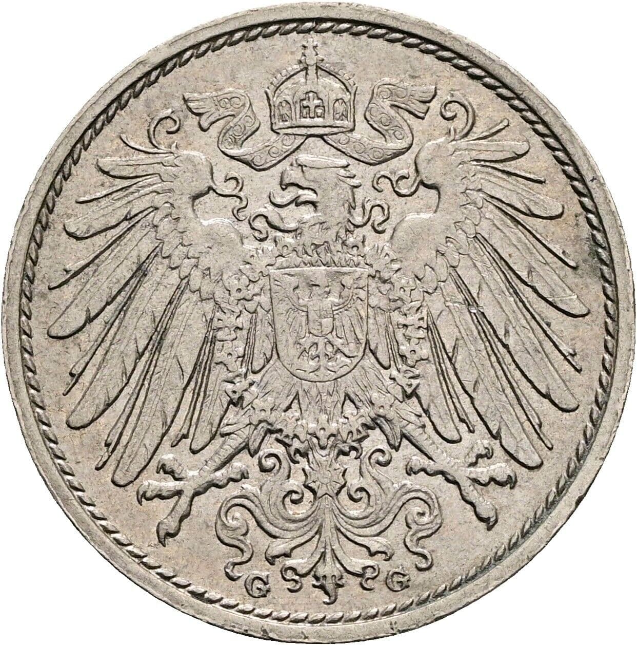 10 Pfennig 1914 G – Rückseite