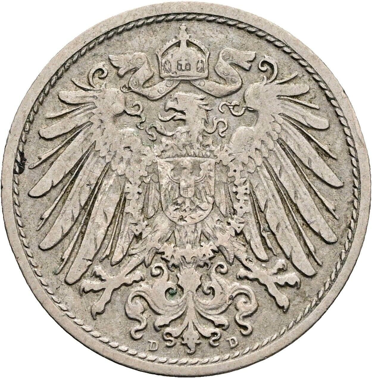10 Pfennig 1904 D – Rückseite