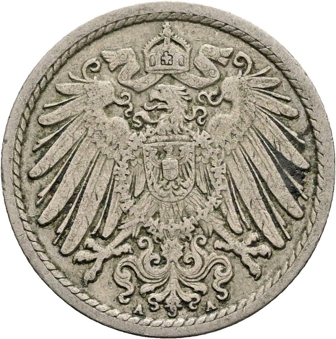 5 Pfennig 1906 A – Rückseite