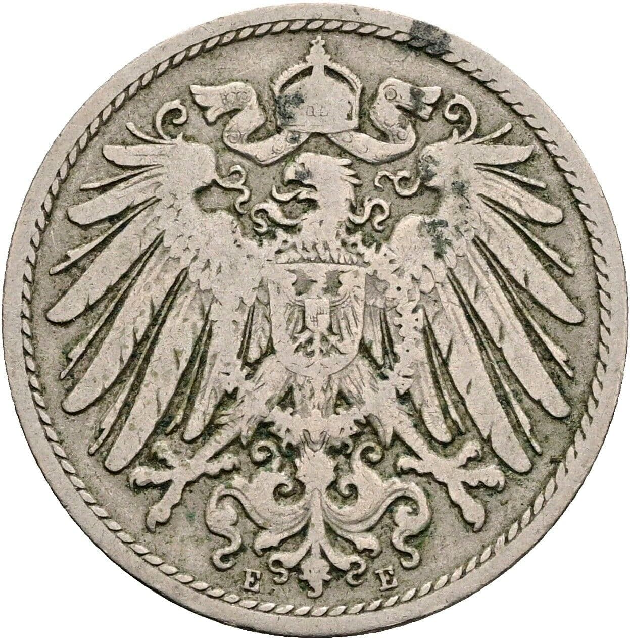 10 Pfennig 1893 E – Rückseite
