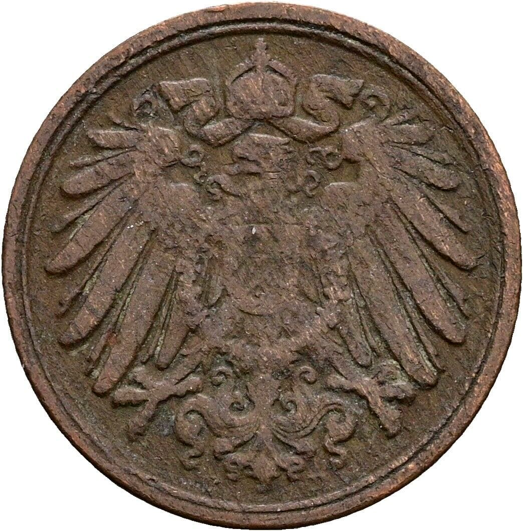 1 Pfennig 1895 D – Rückseite