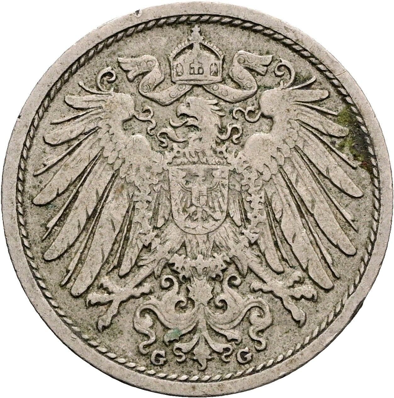 10 Pfennig 1901 G – Rückseite