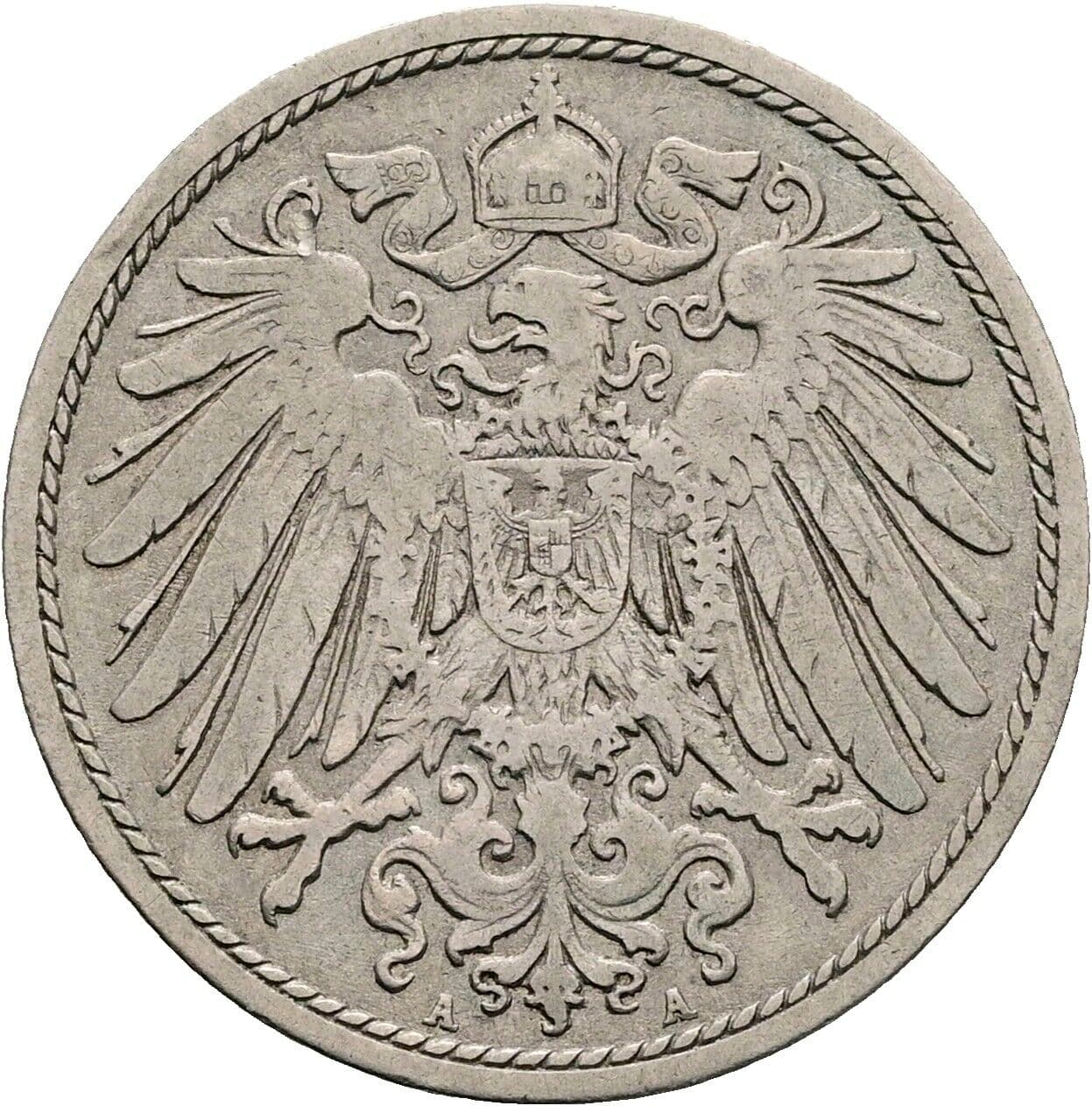 10 Pfennig 1902 A – Rückseite
