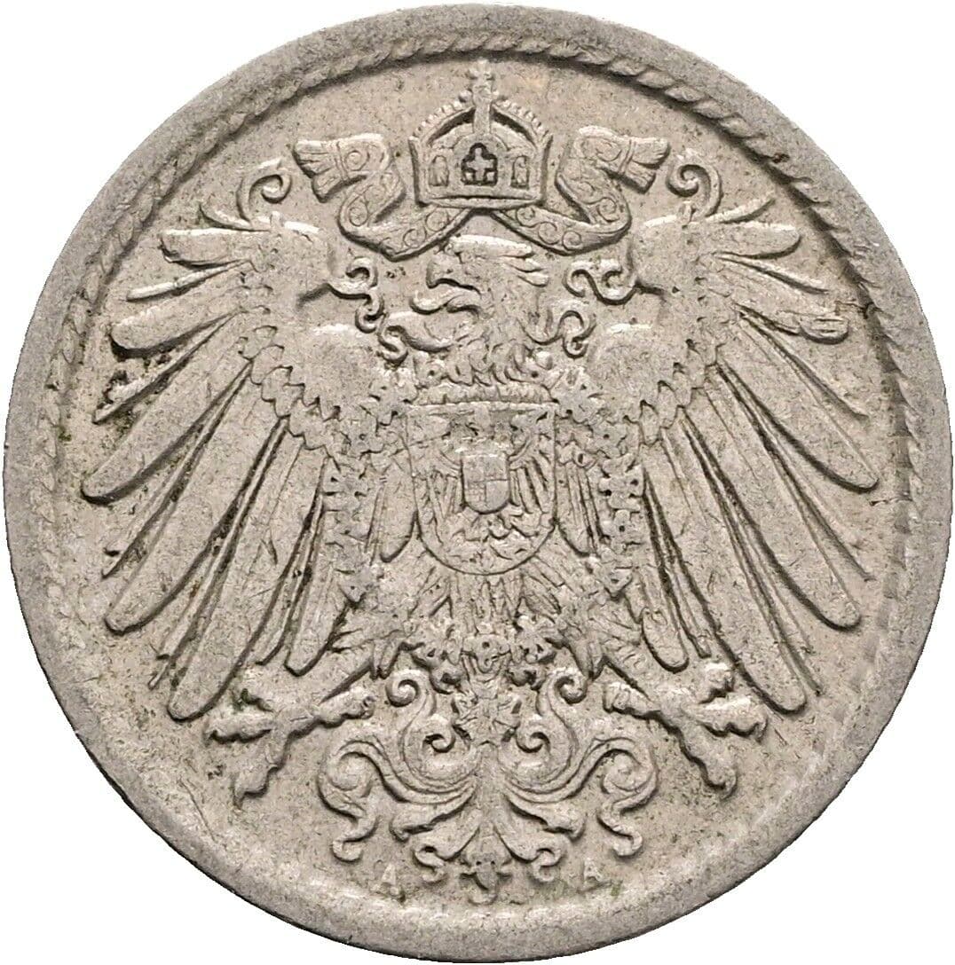 5 Pfennig 1912 A – Rückseite