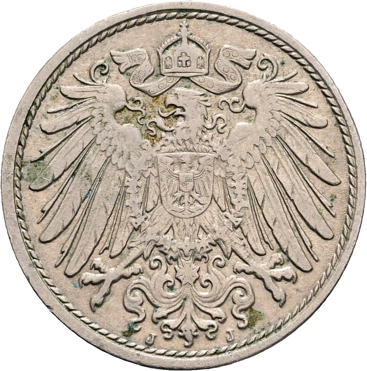 10 Pfennig 1912 J – Rückseite