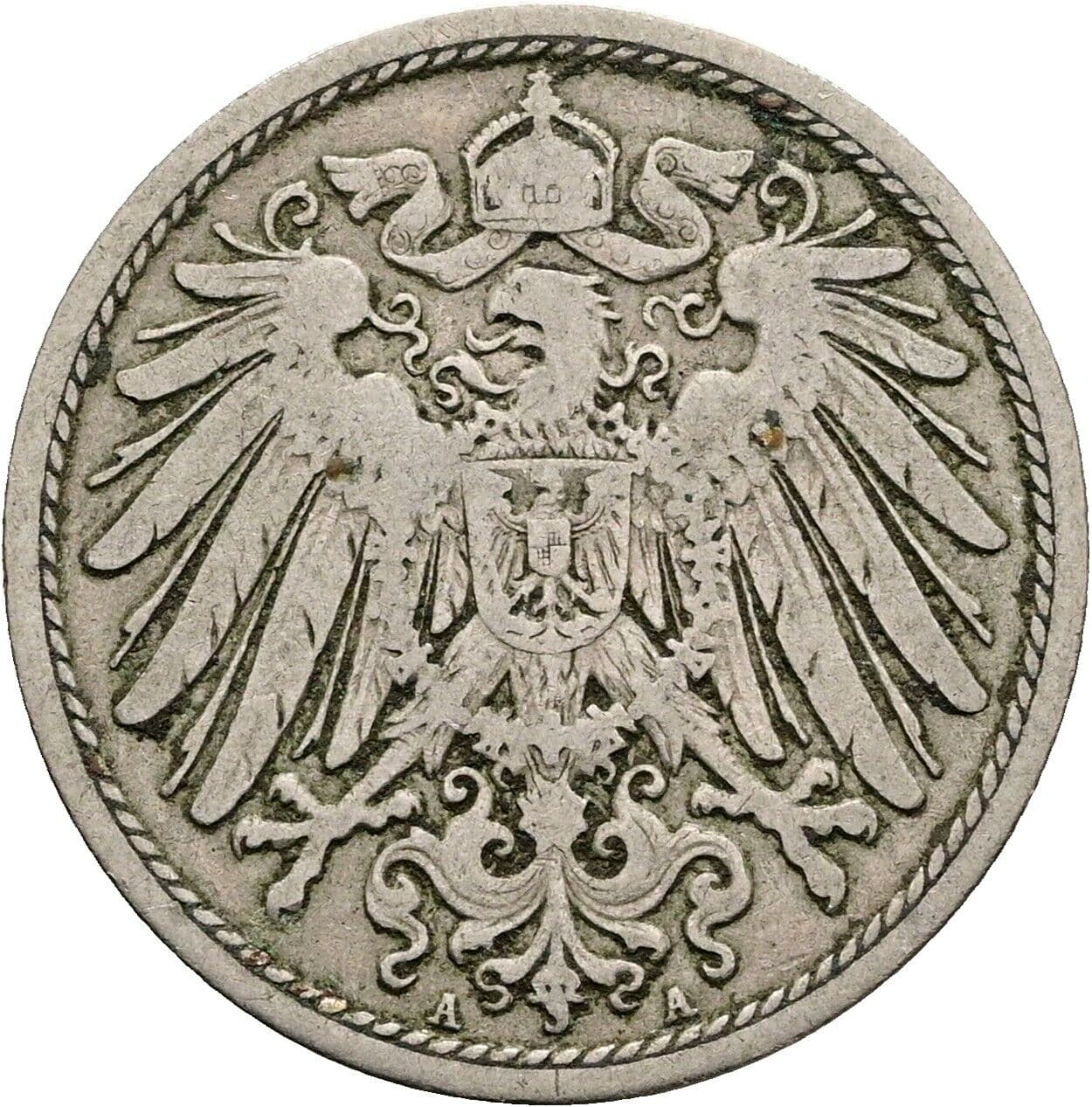 10 Pfennig 1893 A – Rückseite