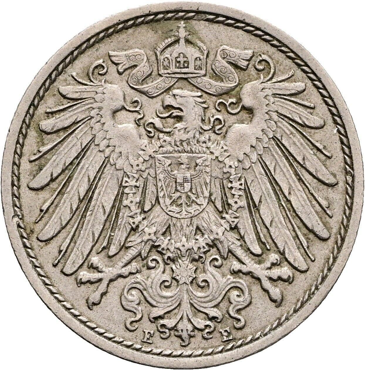 10 Pfennig 1915 E – Rückseite