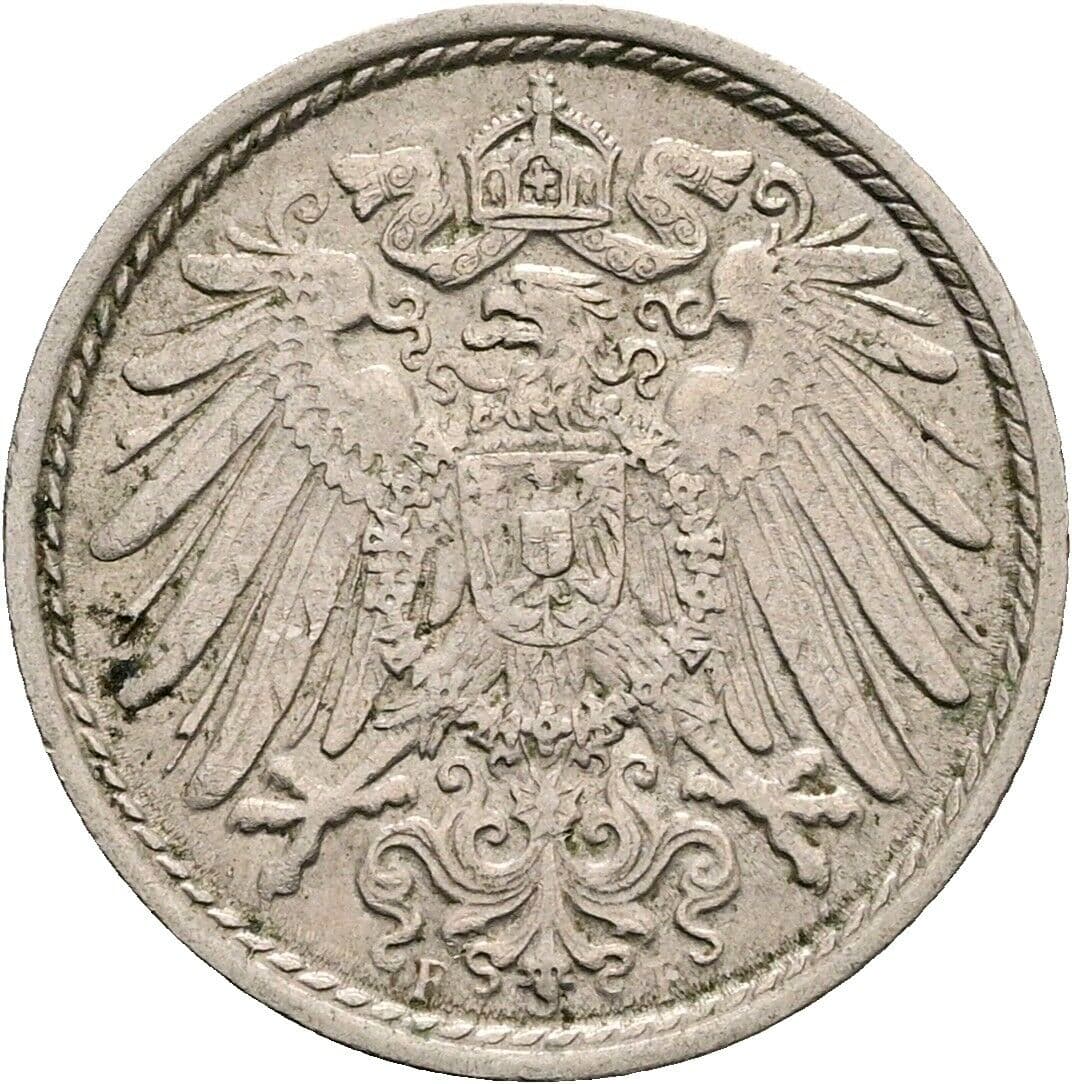 5 Pfennig 1914 F – Rückseite