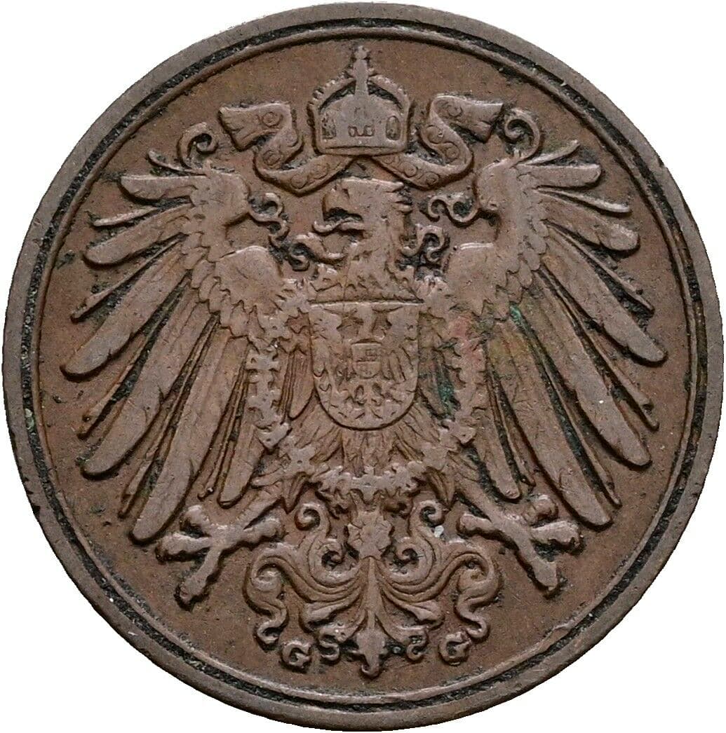 1 Pfennig 1909 G – Rückseite