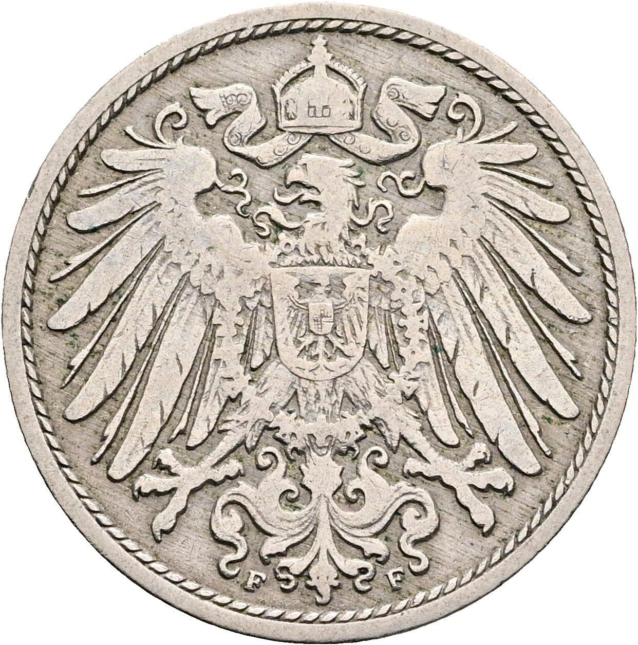 10 Pfennig 1898 F – Rückseite