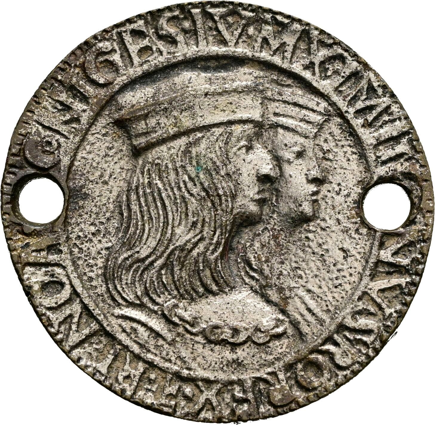 einseitige Zinnmedaille