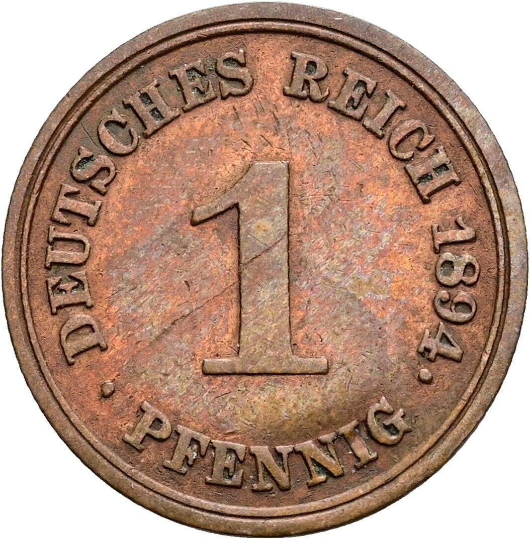 1 Pfennig 1894 E – Vorderseite