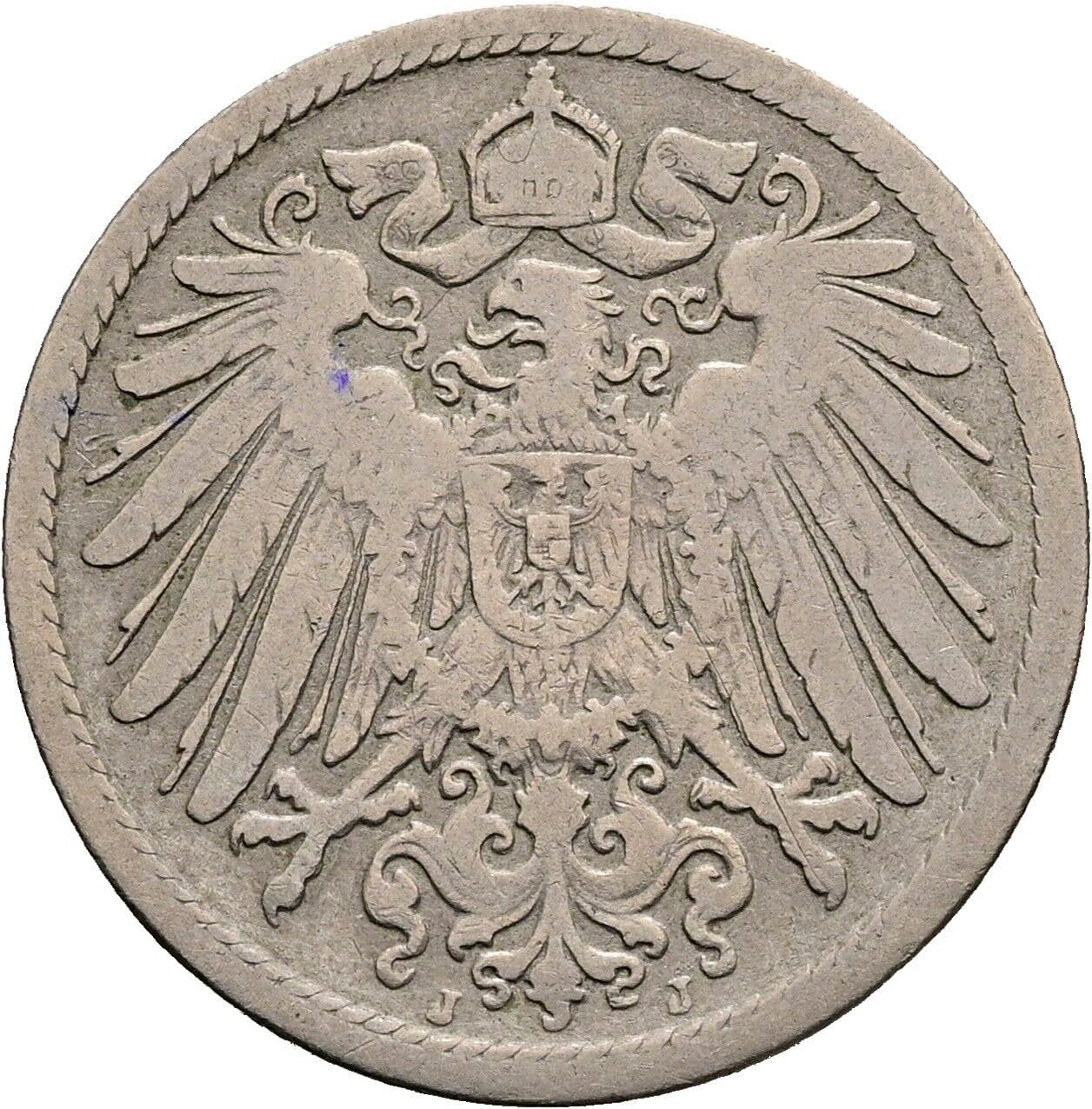 10 Pfennig 1900 J – Rückseite