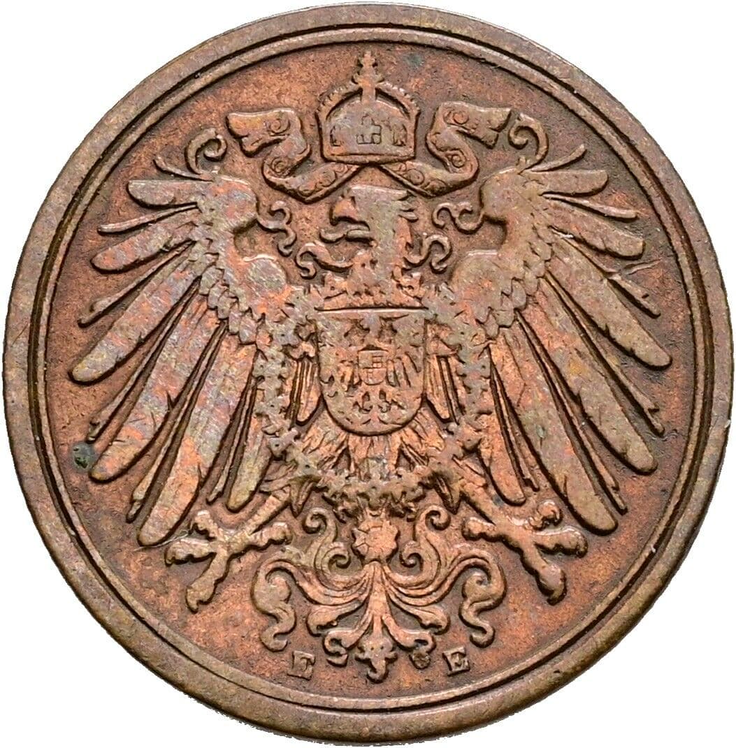 1 Pfennig 1894 E – Rückseite