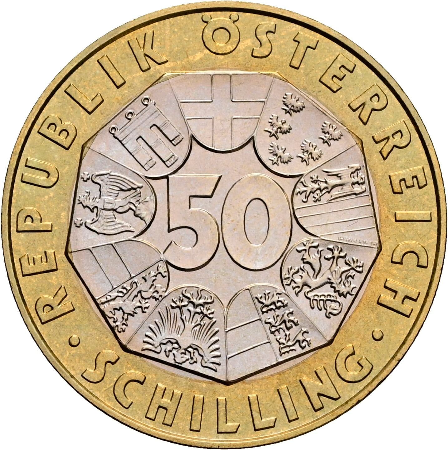 50 Schilling 2001 – Vorderseite