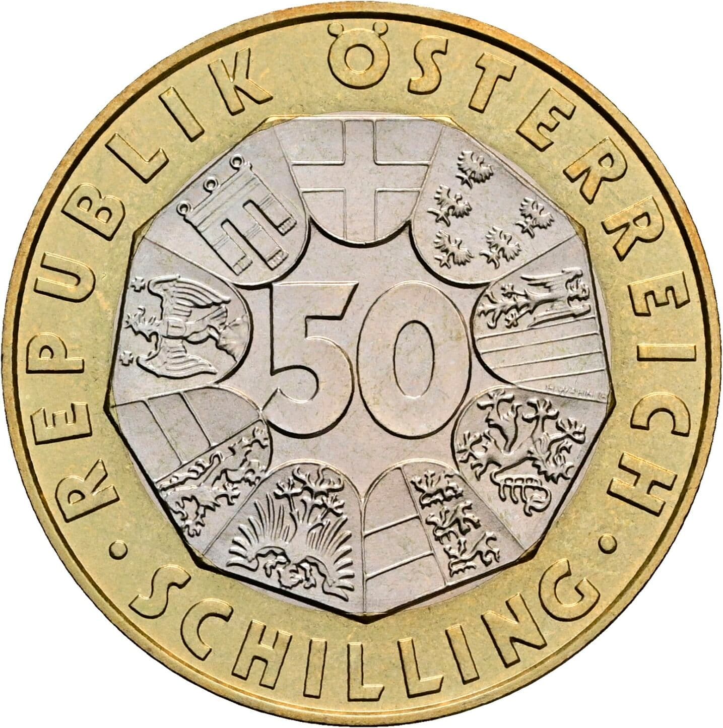 50 Schilling 2001 – Vorderseite