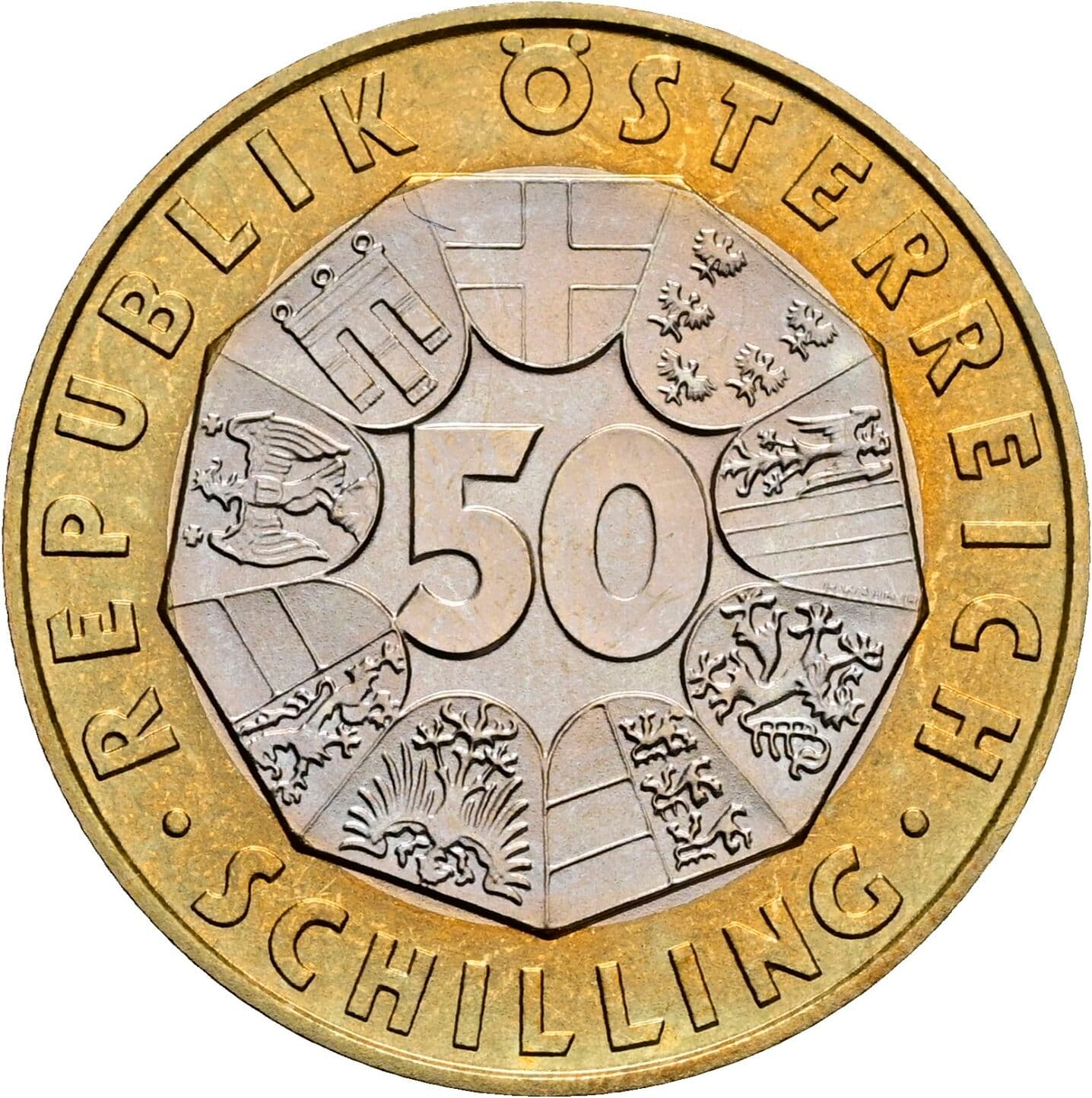 50 Schilling 2001 – Vorderseite