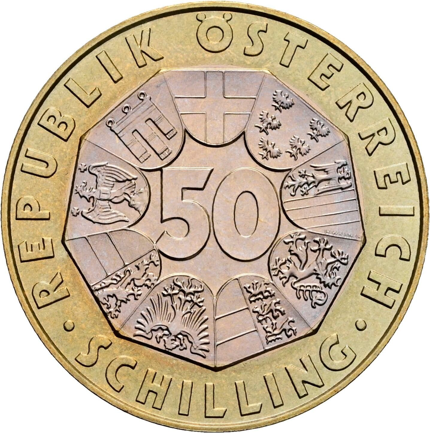 50 Schilling 2001 – Vorderseite
