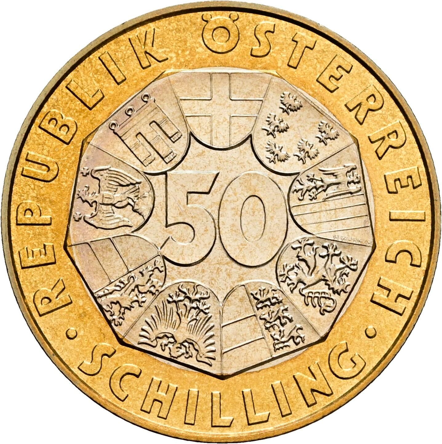 50 Schilling 2001 – Vorderseite
