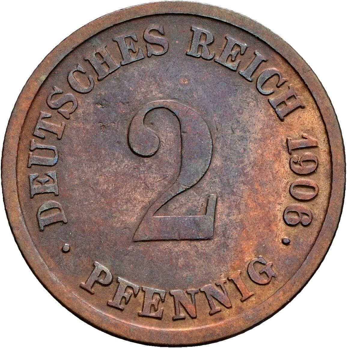 2 Pfennig 1906 G – Vorderseite