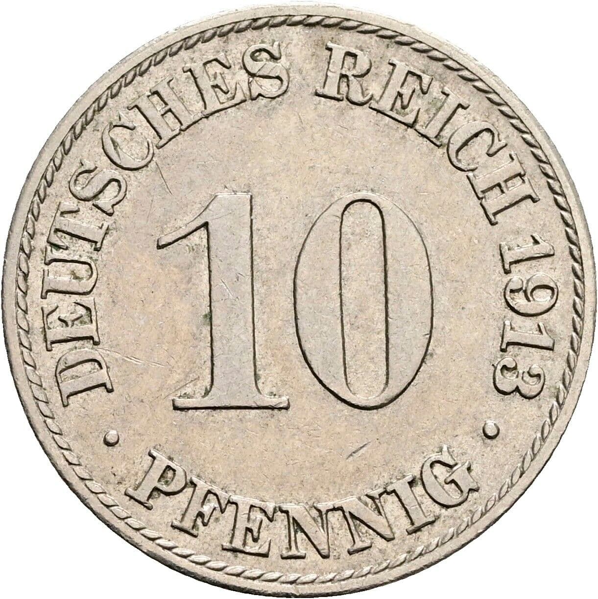 10 Pfennig 1913 A – Vorderseite