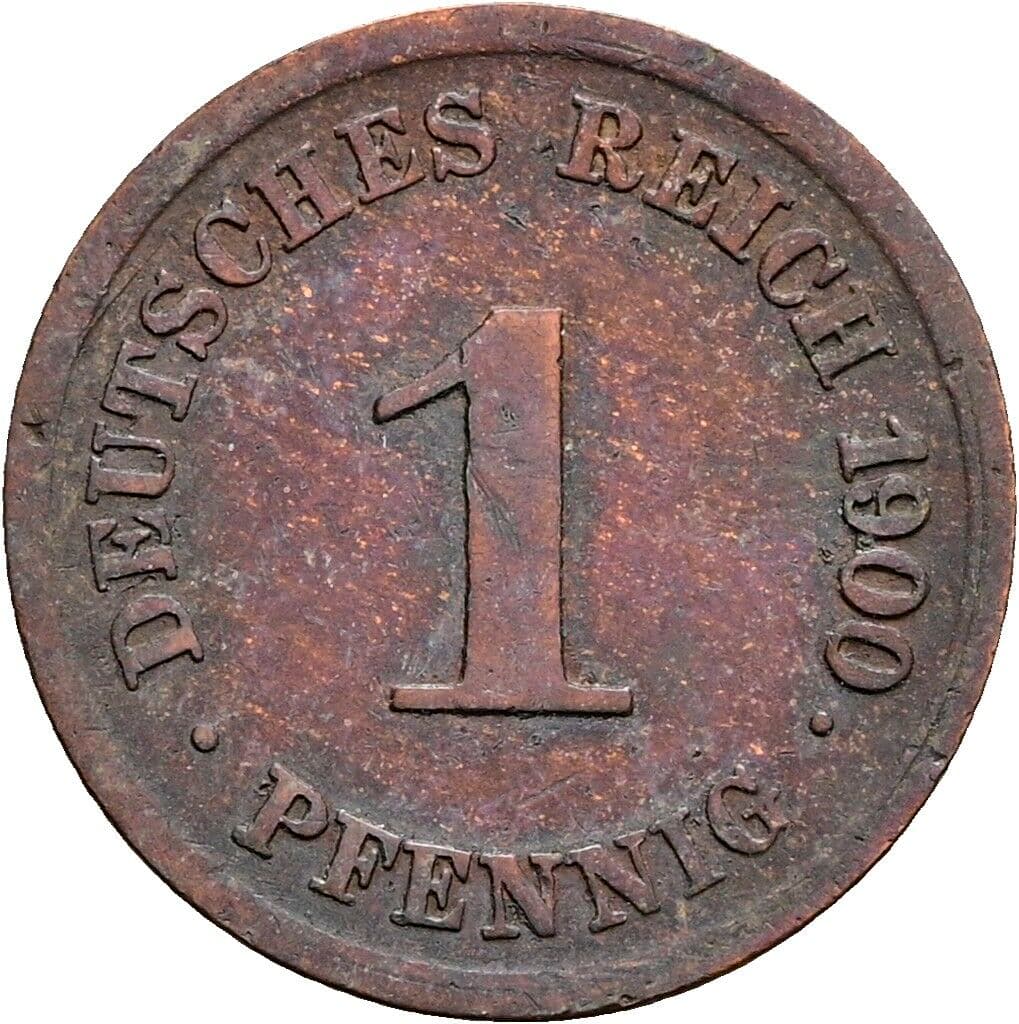 1 Pfennig 1900 G – Vorderseite