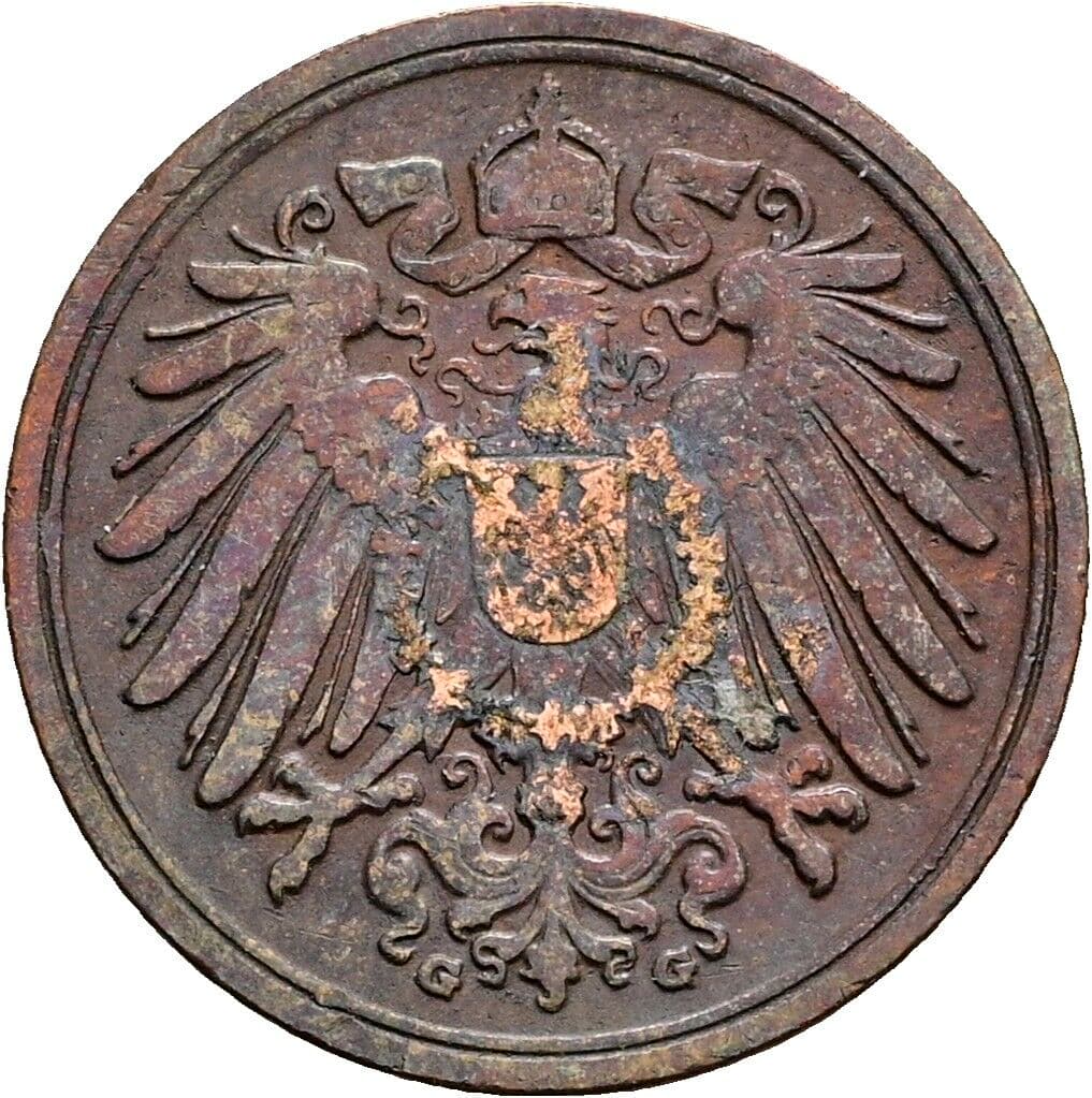 1 Pfennig 1900 G – Rückseite