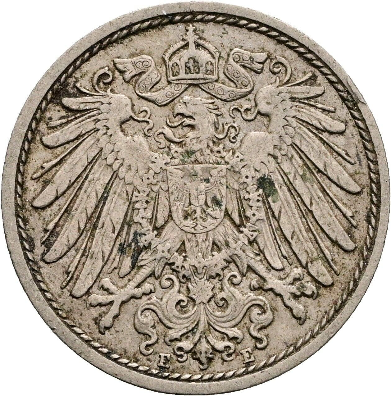 10 Pfennig 1911 E – Rückseite