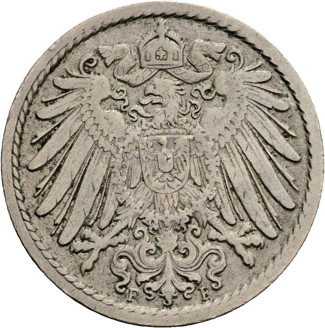 5 Pfennig 1903 F – Rückseite