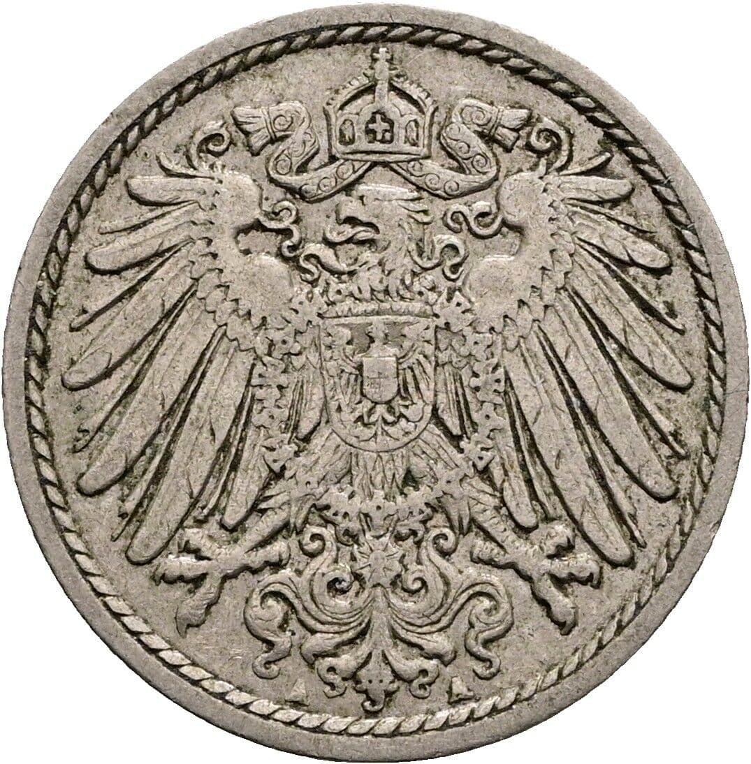 5 Pfennig 1911 A – Rückseite