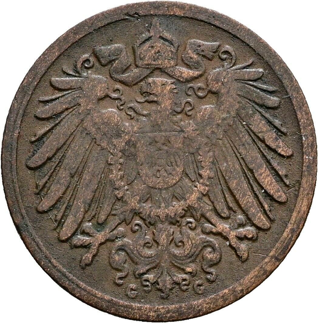 1 Pfennig 1892 G – Rückseite