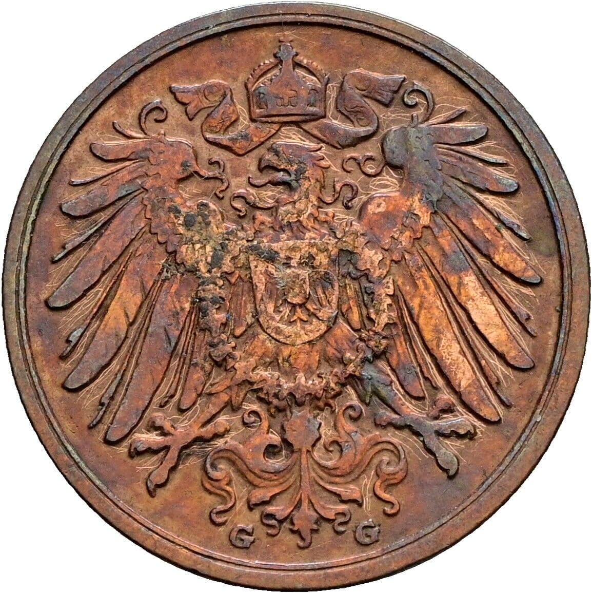 2 Pfennig 1906 G – Rückseite