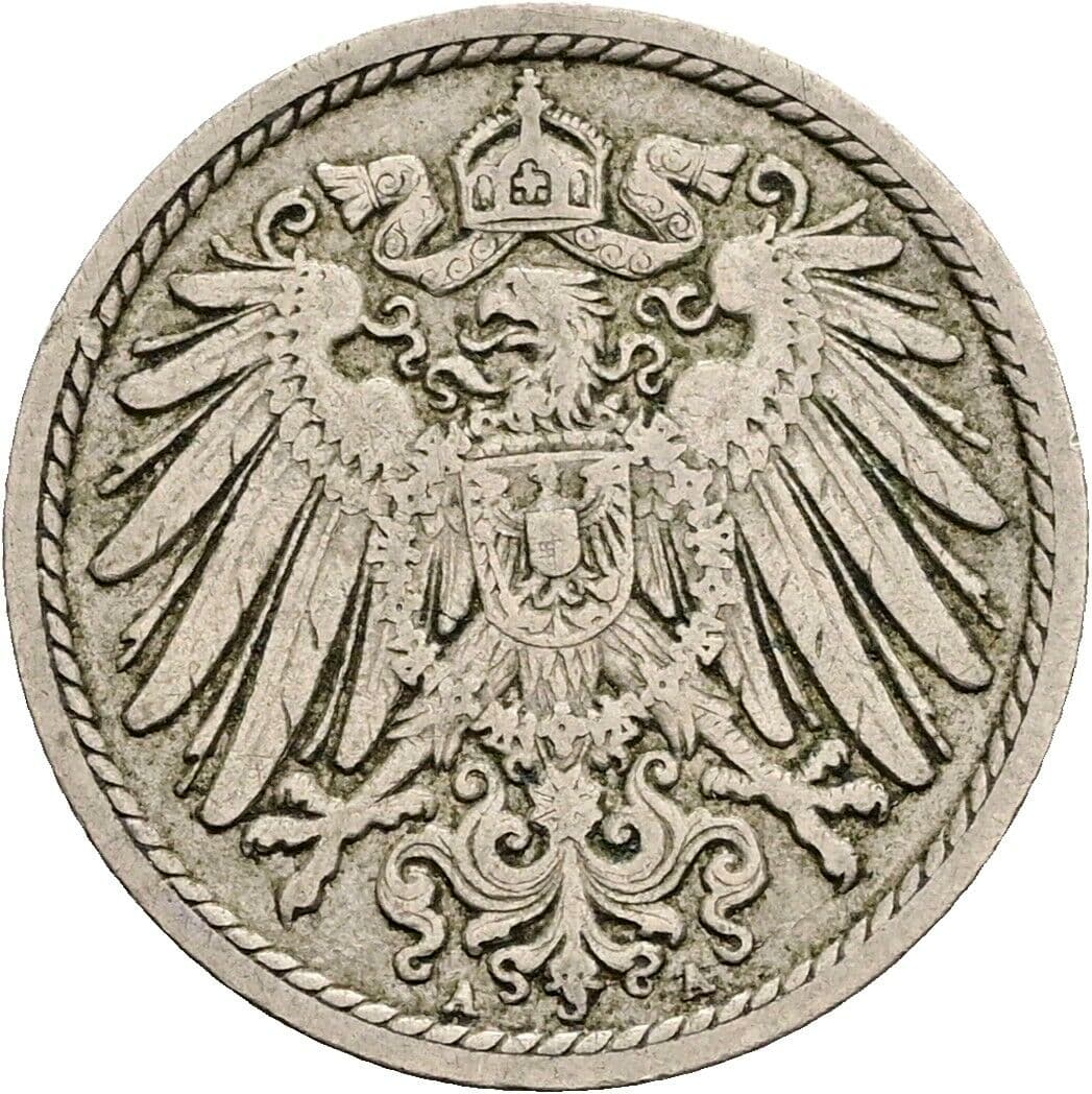 5 Pfennig 1897 A – Rückseite