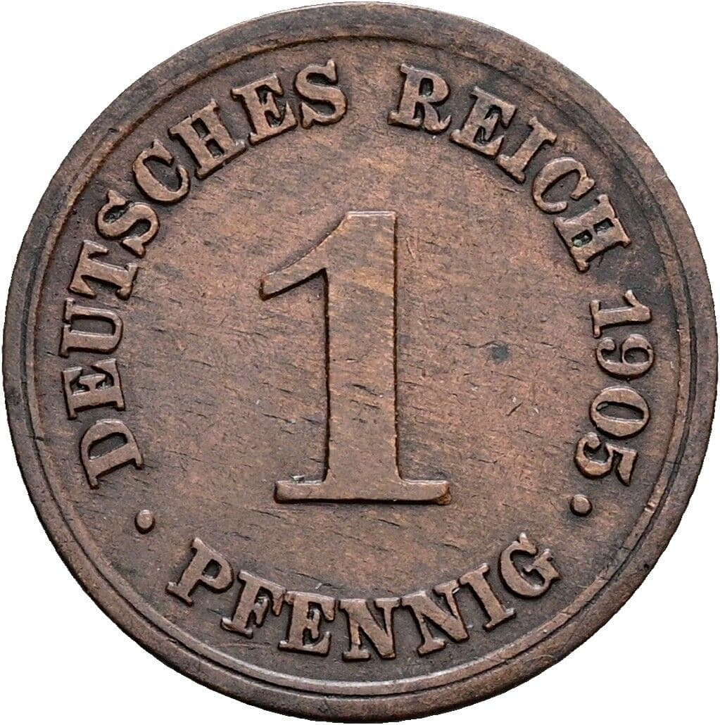 1 Pfennig 1905 E – Vorderseite