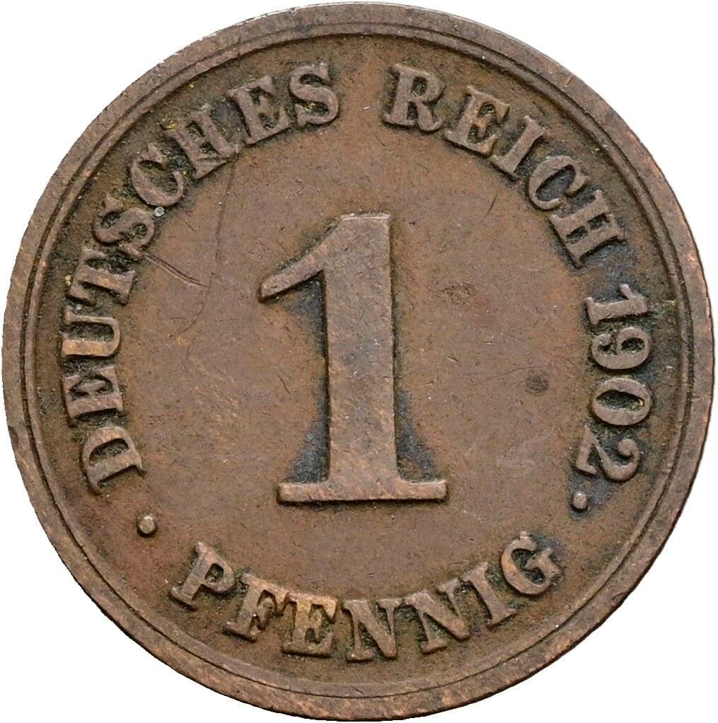 1 Pfennig 1902 G – Vorderseite