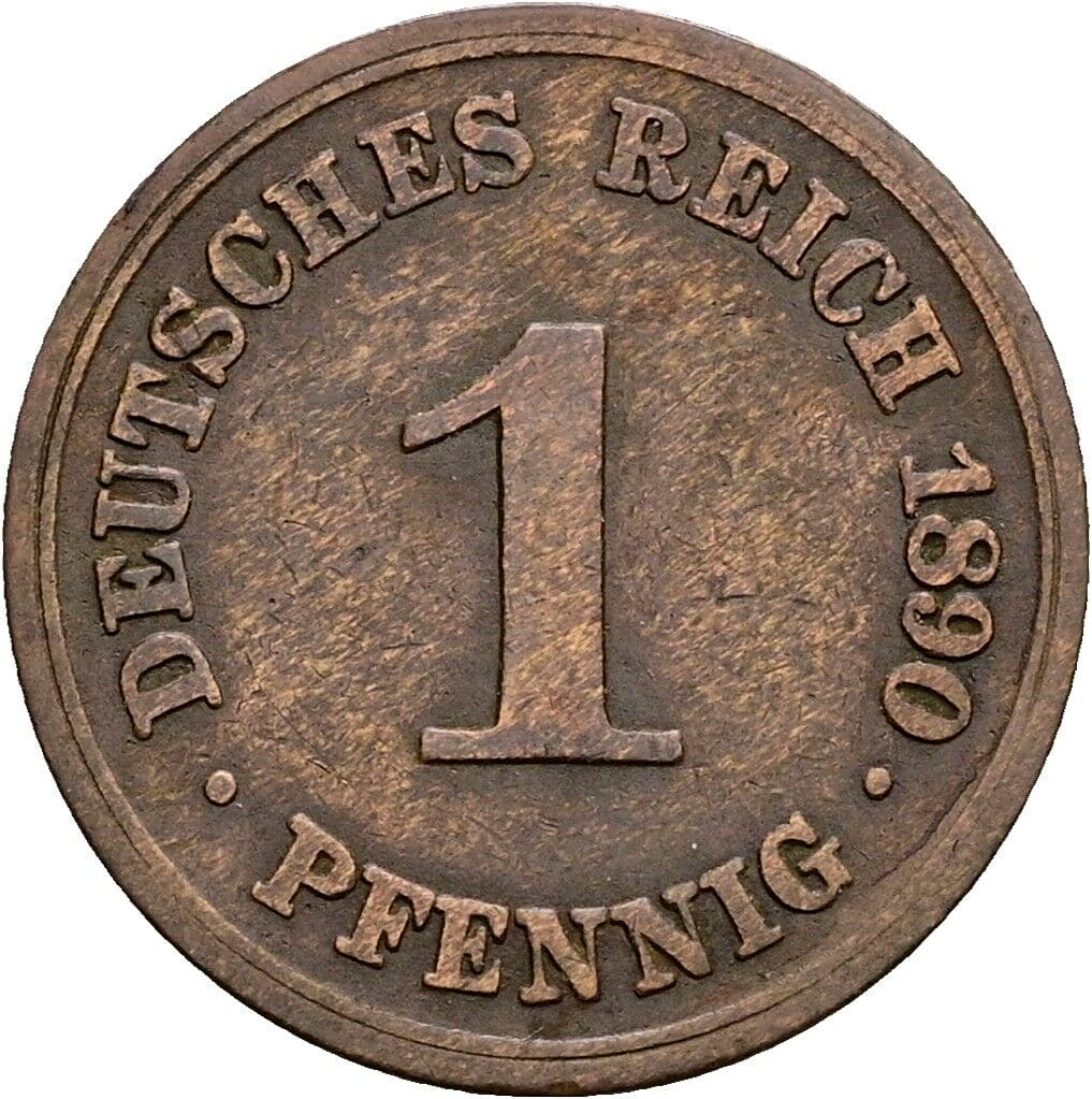 1 Pfennig 1890 A – Vorderseite
