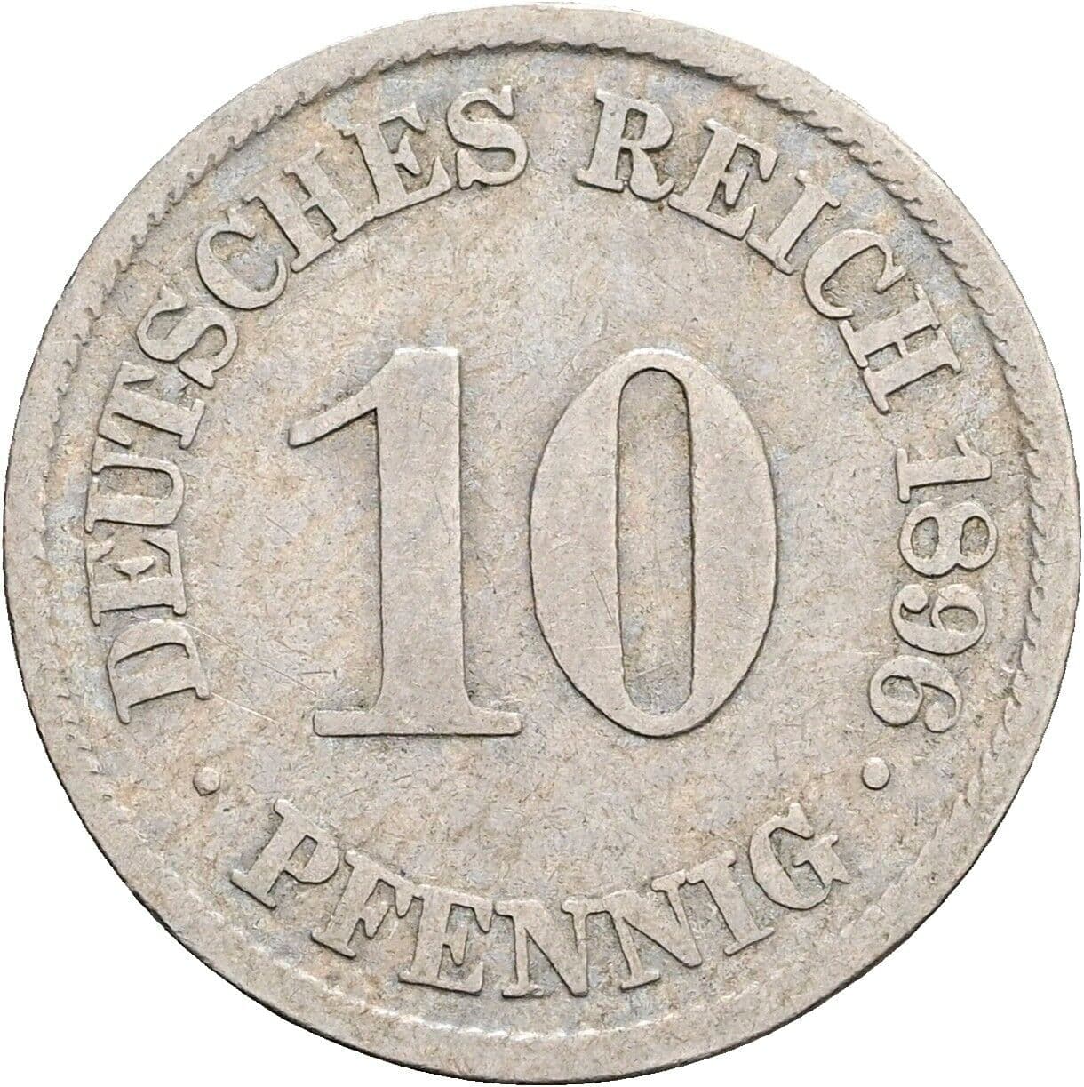 10 Pfennig 1896 A – Vorderseite