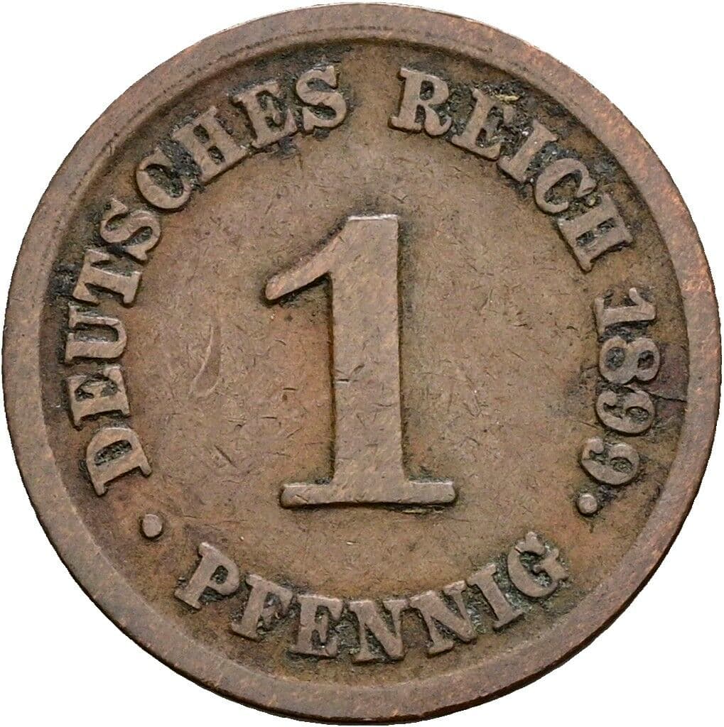 1 Pfennig 1899 E – Vorderseite
