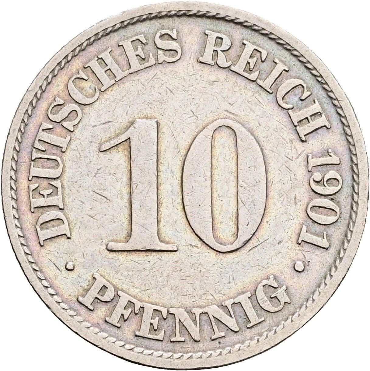 10 Pfennig 1901 A – Vorderseite
