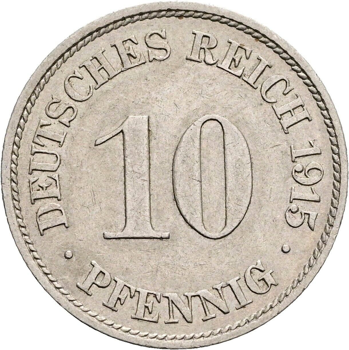 10 Pfennig 1915 J – Vorderseite