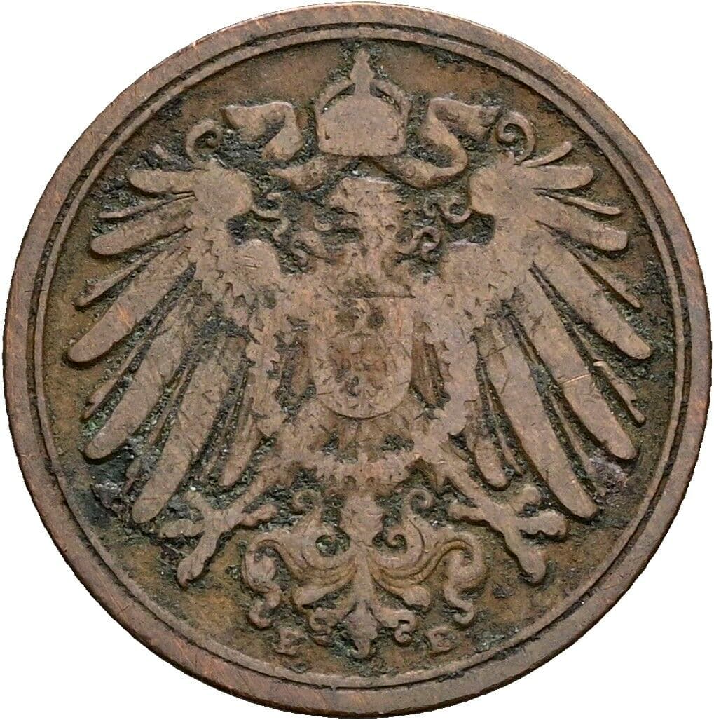 1 Pfennig 1899 E – Rückseite