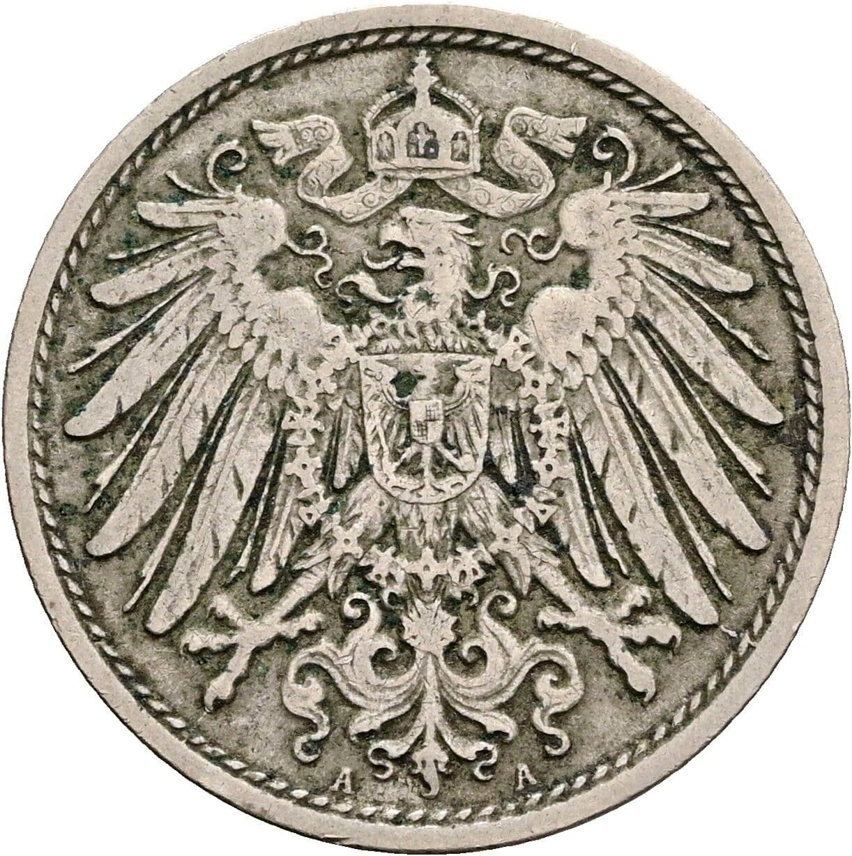 10 Pfennig 1905 A – Rückseite