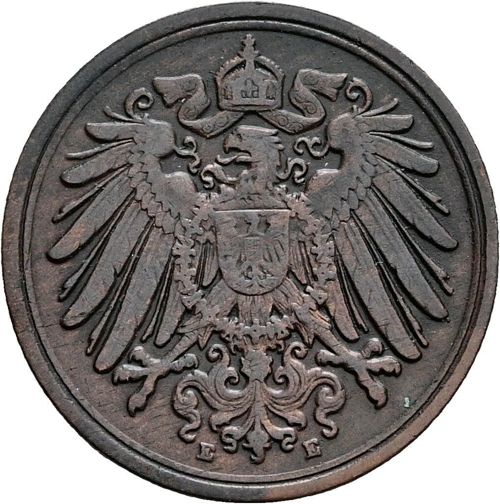1 Pfennig 1905 E – Rückseite